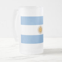 Mugg med flagga av Argentina, fryst