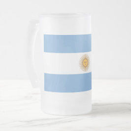 Mugg med flagga av Argentina, fryst