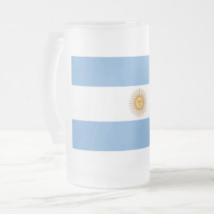 Mugg med flagga av Argentina, fryst