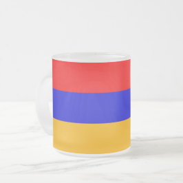 Mugg med flagga av Armenien, fryst