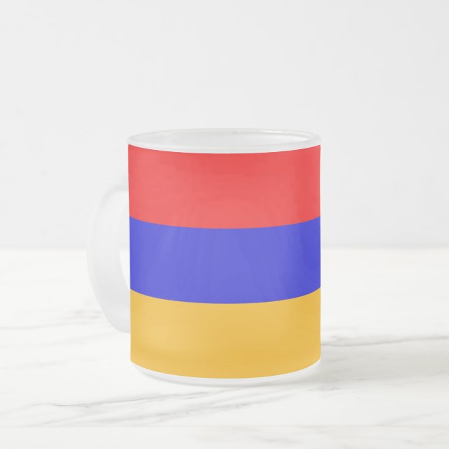 Mugg med flagga av Armenien, fryst (Framsida vänster)
