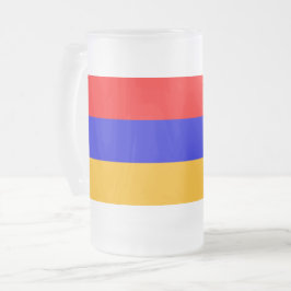 Mugg med flagga av Armenien, fryst