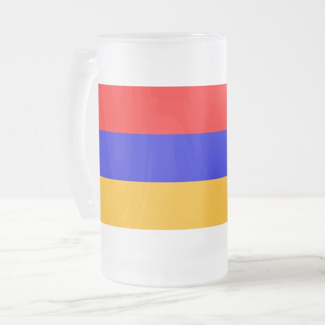 Mugg med flagga av Armenien, fryst (Framsida vänster)