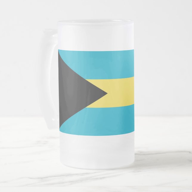 Mugg med flagga av Bahamas, frostat, glaset (Framsida vänster)