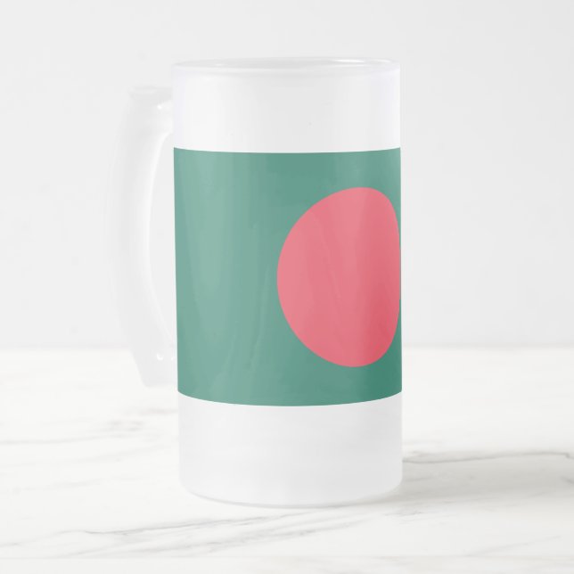 Mugg med flagga av Bangladesh, fryst Glas (Framsida vänster)