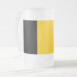 Mugg med flagga av Belgien, frostat, glaset