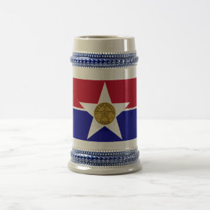 Mugg med Flagga av Dallas City, Texas, USA