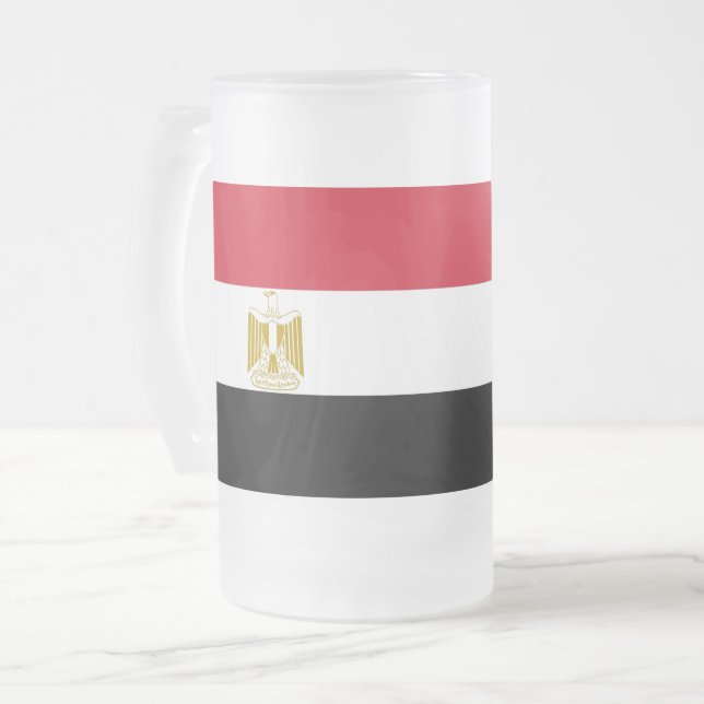 Mugg med flagga av Egypten, fryst (Framsida vänster)