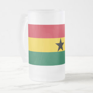 Mugg med flagga av Ghana, fryst