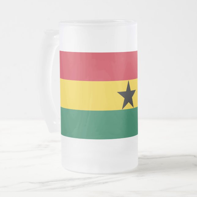 Mugg med flagga av Ghana, fryst (Framsida vänster)