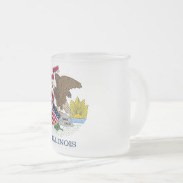 Mugg med flagga av Illinois, fryst
