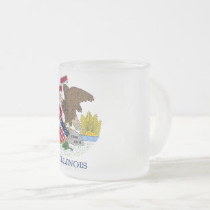 Mugg med flagga av Illinois, fryst