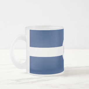 Mugg med flagga av Indianapolis, fruset
