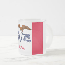 Mugg med flagga av Iowa, fryst