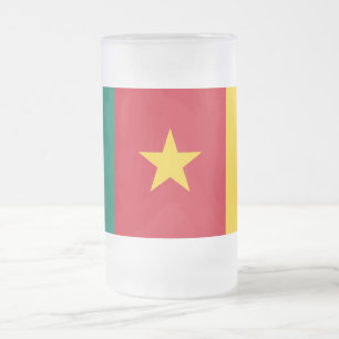 Mugg med flagga av Kamerun, fryst