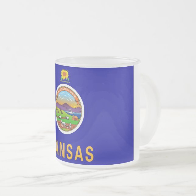 Mugg med flagga av Kansas, fryst (Framsida höger)