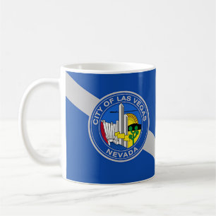 Mugg med Flagga av Las Vegas City, USA