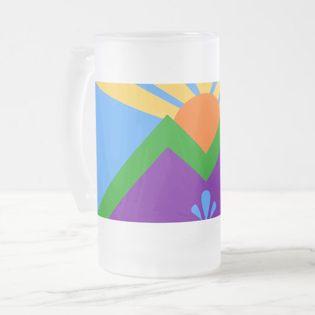 Mugg med flagga av Manitou Vår, fryst (Framsida vänster)
