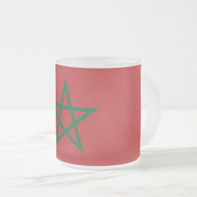 Mugg med flagga av Marocko, frostat av litet glas (Framsida höger)