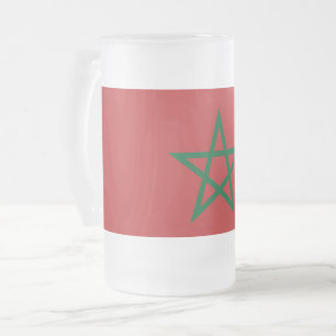 Mugg med flagga av Marocko, fryst
