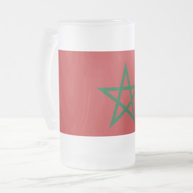 Mugg med flagga av Marocko, fryst (Framsida vänster)