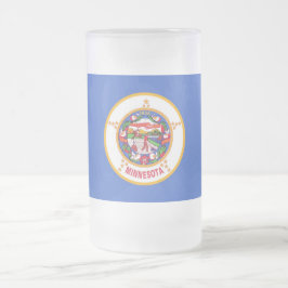 Mugg med flagga av Minnesota, fryst Glass