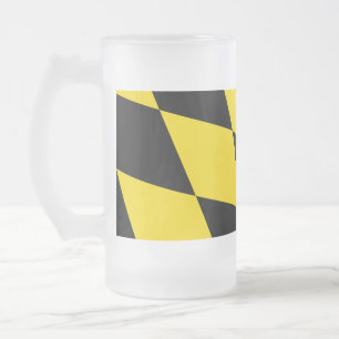 Mugg med flagga av München, fryst Glas