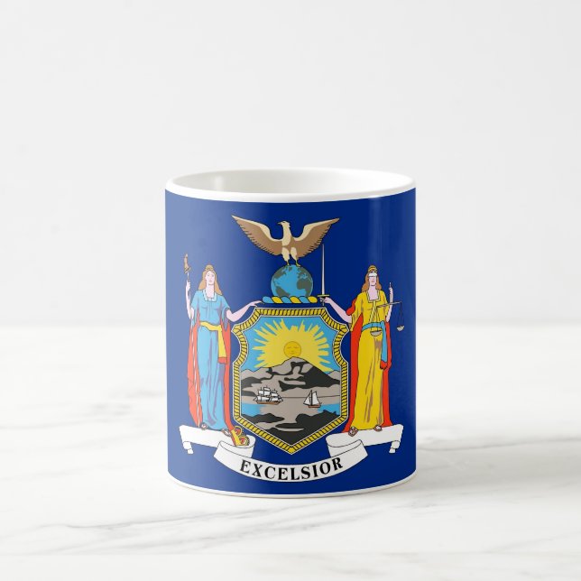 Mugg med Flagga av New York-staten - USA (Center)