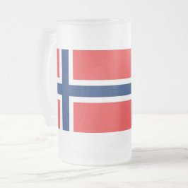 Mugg med flagga av Norge, fryst