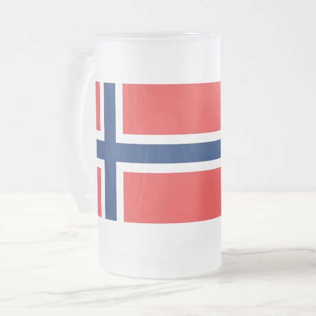 Mugg med flagga av Norge, fryst (Framsida vänster)