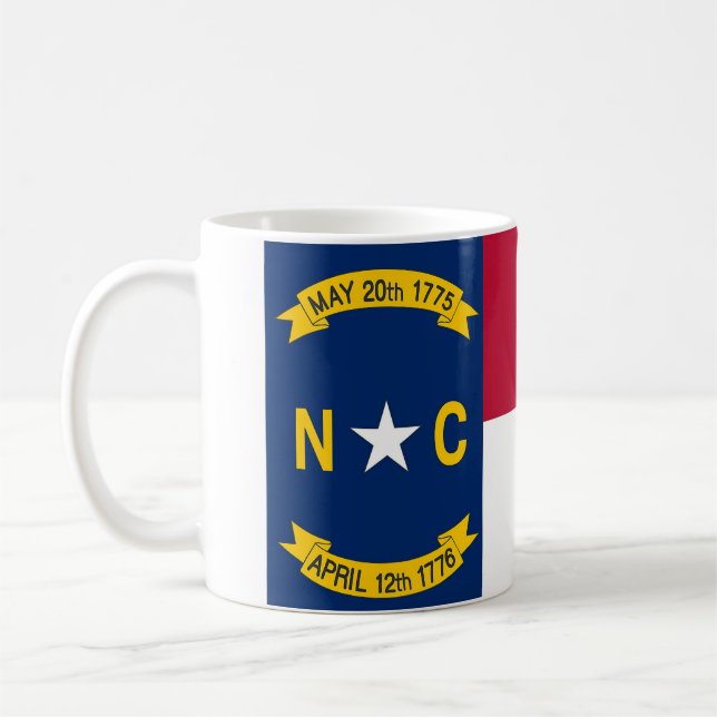 Mugg med Flagga av North Carolina State - USA (Vänster)