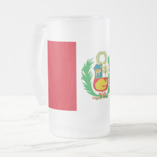 Mugg med flagga av Peru, fryst