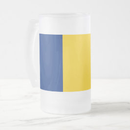 Mugg med flagga av Rumänien, fryst