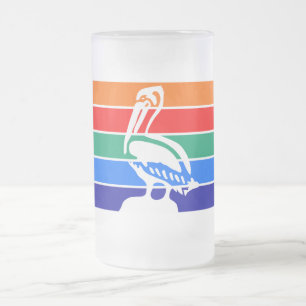 Mugg med flagga av Sankt Petersburg, frostat, glas