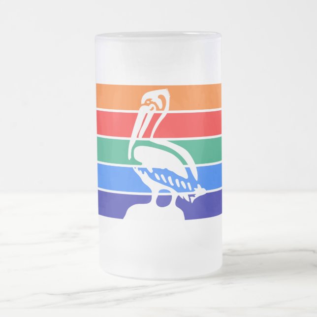 Mugg med flagga av Sankt Petersburg, frostat, glas (Center)