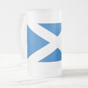 Mugg med flagga av Skottland, frostat Glas