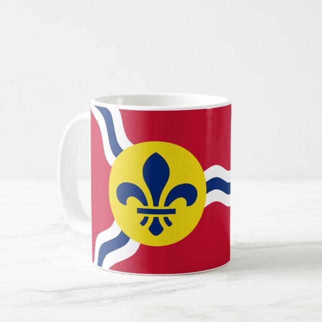 Mugg med Flagga av St. Louis, Missouri (Framsida vänster)