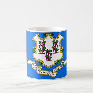 Mugg med Flagga av staten Connecticut - USA