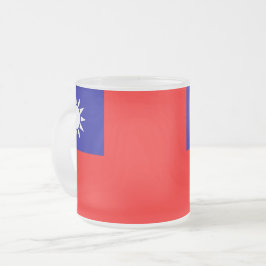 Mugg med flagga av Taiwan, fryst