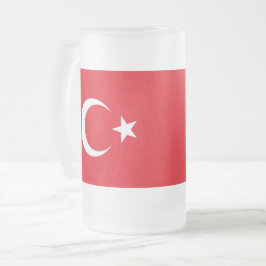 Mugg med flagga av Turkiet, fryst