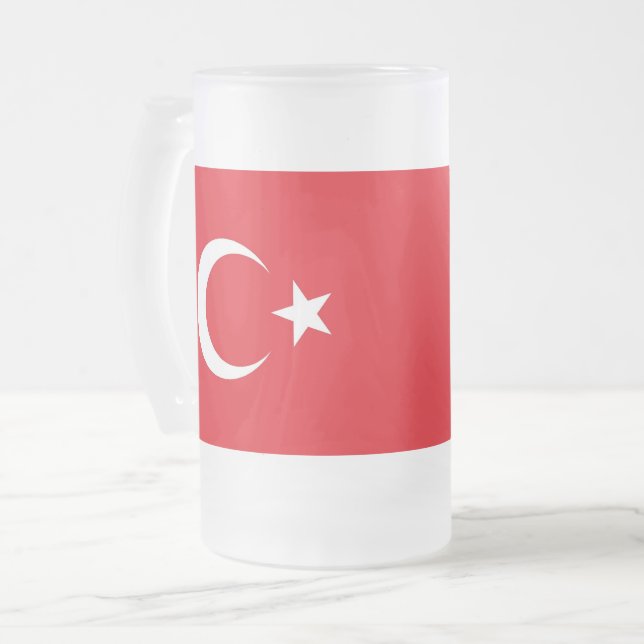 Mugg med flagga av Turkiet, fryst (Framsida vänster)