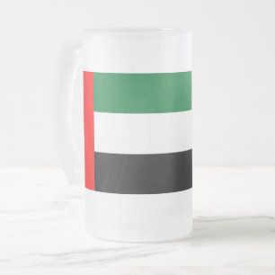 Mugg med flagga av UAE, fryst