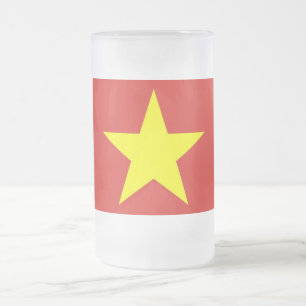 Mugg med flagga av Vietnam, fryst