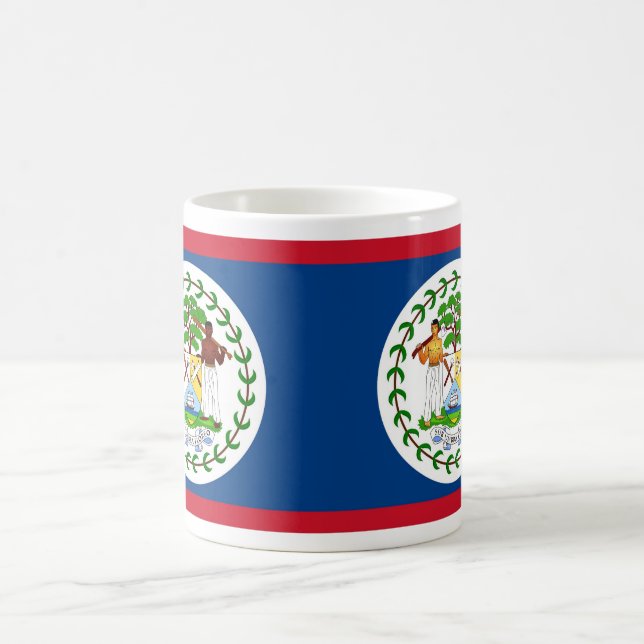 Mugg med Flagga Belize (Center)
