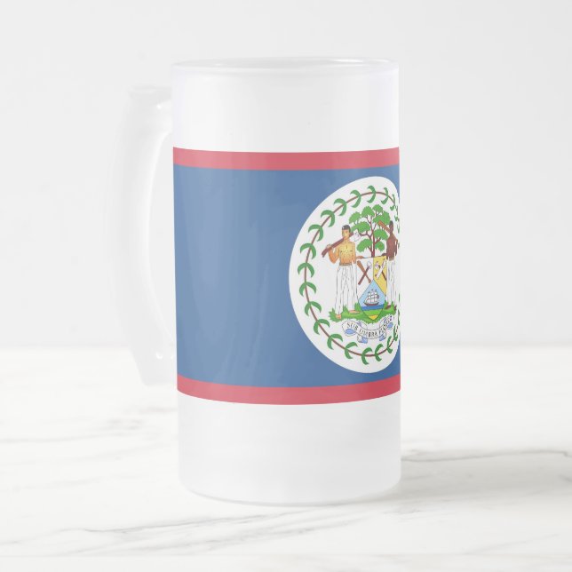 Mugg med flagga Belize, fryst (Framsida vänster)