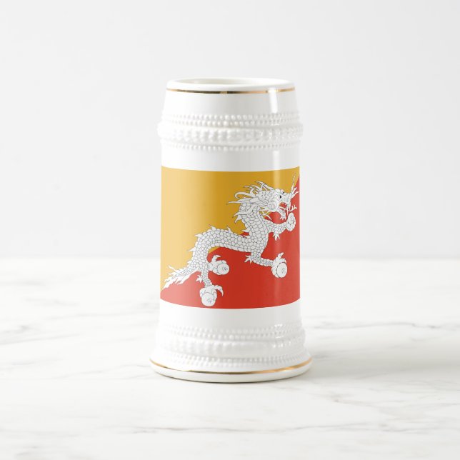 Mugg med Flagga Bhutan (Center)