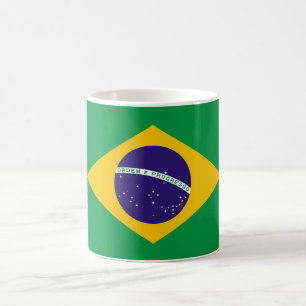 Mugg med Flagga Brasilien