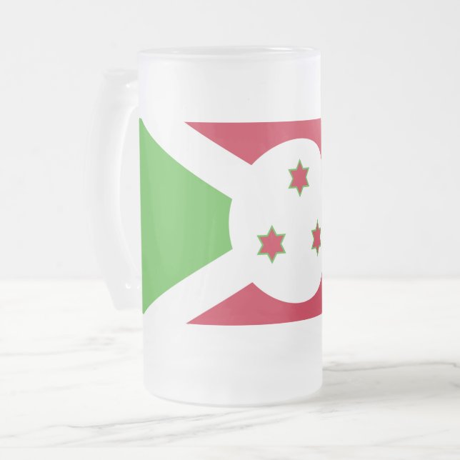 Mugg med flagga Burundi, frostat av glas (Framsida vänster)