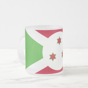 Mugg med flagga Burundi, fryst