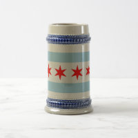 Mugg med Flagga Chicago, Illinois State-USA